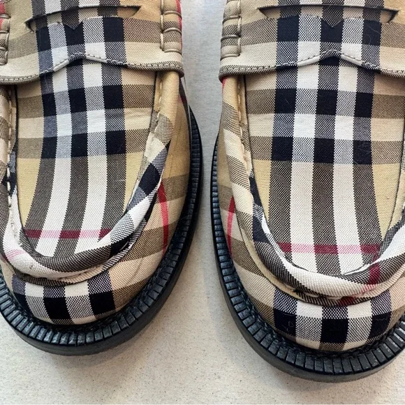Burberry Plaid Loafers - Picture 3 of 7